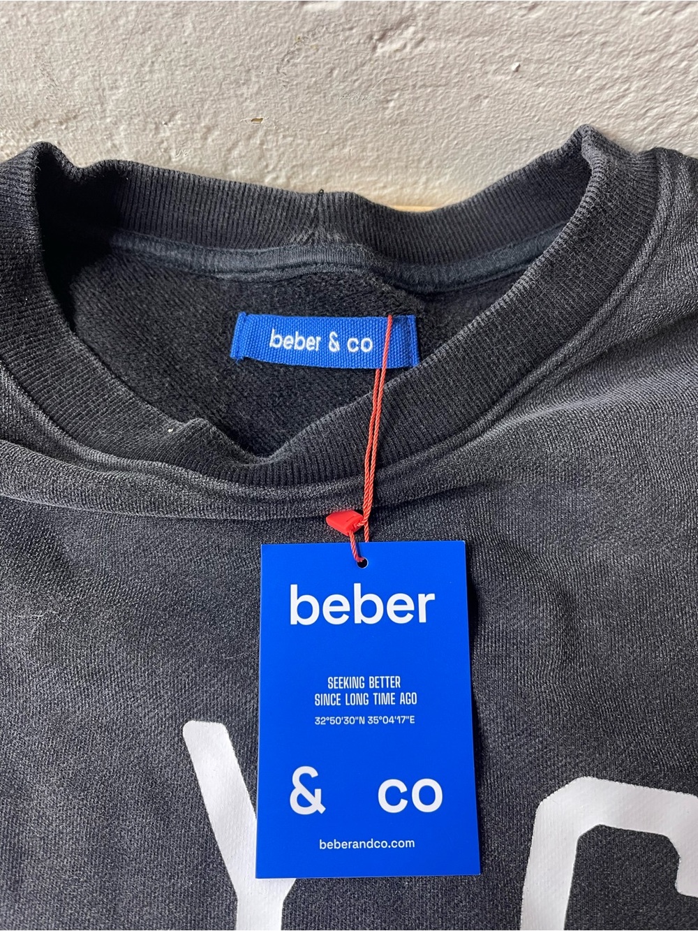 Beber & co A.Y.C Black Logo Crewneck Sweatshirt size large oversized - Picture 8 of 12